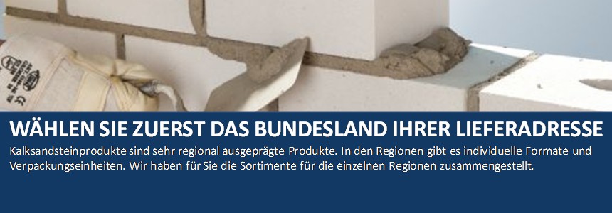 Kalksandsteine pro Bundesland