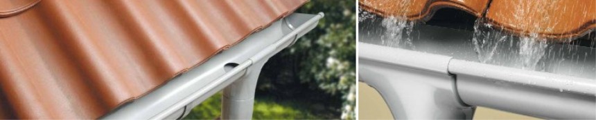 Halbrunde Dachrinne RG 100-125 anthrazit-metallic Halbrunde Dachrinne RG 100-125 anthrazit-metallic