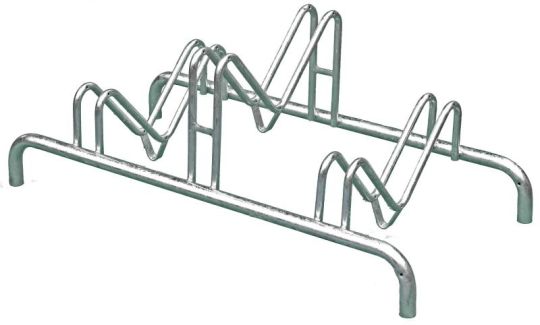 Alberts Mehrfach-Fahrradstnder, 1000 x 515 mm, zum Aufschrauben,  feuerverzinkt, Platz fr 3 Fahrrder (4004338692636)