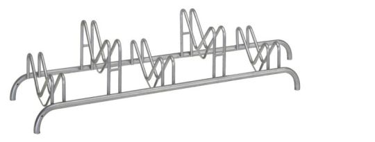Alberts Mehrfach-Fahrradstnder, 1450 x 515 mm, zum Aufschrauben,  feuerverzinkt, Platz fr 5 Fahrrder (4004338692650)