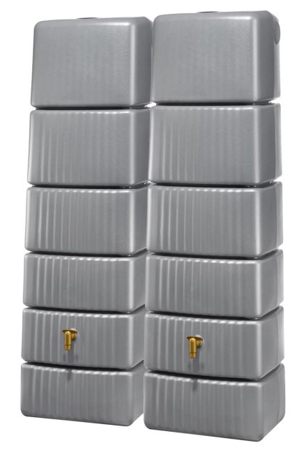 4rain SLIM Wandtank-Set 1400 Liter grün