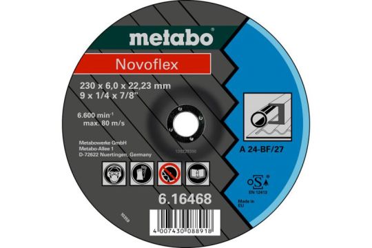 Metabo Novoflex 115x6,0x22,23 Stahl, Schruppscheibe, gekröpfte 