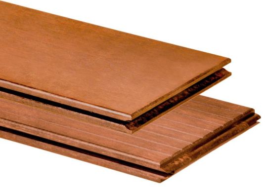 NA-LOG Bambus Terrassendiele 20x137x1850 mm Natur-Gelt Massivprofil  Stirnseitige Nut+Feder (4250592425781)