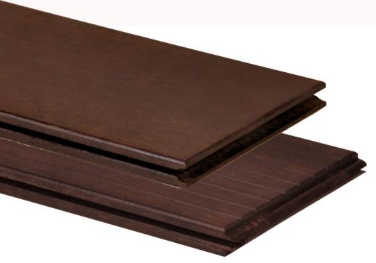 NA-LOG Bambus Terrassendiele 20x137x1850 mm Thermo-Gelt Massivprofil  Stirnseitige Nut+Feder (4250592425798)