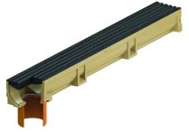 ACO Self Euroline 2.0 Entwässerungsrinne mit Stutzen und Längsstabrost