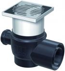 ACO Easyflow Bodenablauf komplett mit waagerechtem Ablauf DN 70, 100 mit seitlichem Zulauf