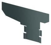 ACO Profiline 2.0 Stirnwand für Keilrinne Stahl verzinkt