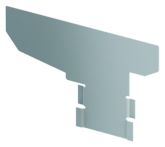 ACO Profiline 2.0 Stirnwand für Keilrinne Edelstahl