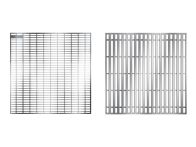 ACO Maschenrost 30x10 - V2A Stahl 10cm breit mit Verriegelung für Fassadenrinne