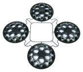 ACO Stormbrixx Blockrigole Abdeckung für 4 Öffnungen