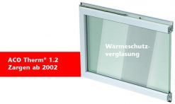 ACO Therm Drehkippflügel mit Wärmeschutzverglasung für Kellerfensterleibungsrahmen