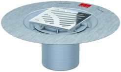 ACO Easyflow Aufsatzstück für Verbundabdichtung für Kellerablauf mit Schlitzrost 140x140mm verriegelt