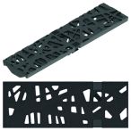 ACO Drainlock Designrost Freestyle Nature 500 mm Länge aus Gusseisen