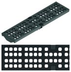 ACO Drainlock Designrost Freestyle Square 500 mm Länge aus Gusseisen