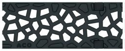 ACO Designrost Voronoi 500 mm aus Gusseisen B125 mit KTL Beschichtung