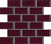 Agrob Buchtal Mosaik 5x10x0,65cm District burgundy red 45557H