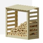 Ante Kaminholzregal Croard System Fichte/Kiefer natur 190x97x182 cm