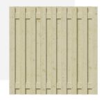 Ante Sichtschutz - Holzzaun Croard System Fichte/Kiefer natur | 180x180 cm