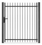 DZT Einzeltor Residenzen select BRIENZ+ / 1-flügelig - eisenglimmer - incl. Pfosten und Befestigungen