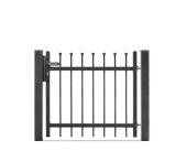 DZT Einzeltor Residenzen select DAVOS+ / 1-flügelig - eisenglimmer - incl. Pfosten und Befestigungen