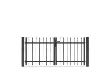 DZT Doppeltor Residenzen select DAVOS+ / 2-flügelig - eisenglimmer - incl. Pfosten und Befestigungen