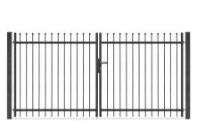 DZT Doppeltor Residenzen select DAVOS+ / 2-flügelig - eisenglimmer - incl. Pfosten und Befestigungen