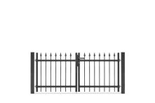 DZT Doppeltor Residenzen select ZERMATT+ / 2-flügelig - eisenglimmer - incl. Pfosten und Bestigungen