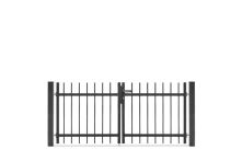 DZT Doppeltor Residenzen select ZÜRICH+ / 2-flügelig - eisenglimmer - incl. Pfosten und Befestigungen