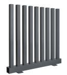 DZT Stelenzaun MANHATTAN Alu - anthrazitgrau Feinstruktur - incl. 4 Bolzenankern