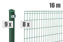 DZT Stabgitterzaun Komplettset MICHL - moosgrün - incl. Pfosten und Befestigungen