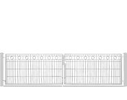 DZT Doppeltor Residenzen VARIO BARCELONA / 2-flügelig - verzinkt - incl. Pfosten und Befestigungen