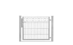 DZT Einzeltor Residenzen VARIO BARCELONA / 1-flügelig - verzinkt - incl. Pfosten und Befestigungen