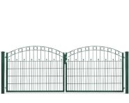 DZT Doppeltor Residenzen VARIO WIEN / 2-flügelig - moosgrün - incl. Pfosten und Befestigungen