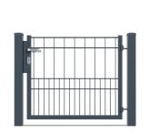 DZT Einzeltor VARIO 60 MILO / 1-flügelig - anthrazitgrau - incl. Pfosten und Befestigungen