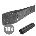 DZT Sicht- und Windschutz 10 Streifen fleecestripe Oval