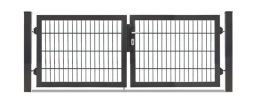 DZT Doppeltor VARIO plus S / 2-flügelig - anthrazitgrau - incl. Pfosten und Befestigungen