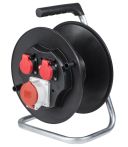 AS-Schwabe Leertrommel CEE 1 Steckdose Dm 28,5cm 16A 2 Einbaudosen 250V