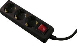 AS-Schwabe Steckdosenleiste 3-fach Kunststoffmantel H05VV-F3G1,5 - 2 Mtr. Kabellänge