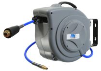AS-Schwabe Druckluftschlauch-Aufroller Profi mit automatischer Schlauchrückführung - Grau