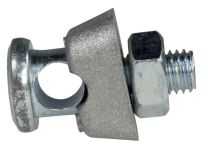 AS-Schwabe Erdklemme für Staberder M8 ein-fach für Rundleiter bis Dm 10 mm