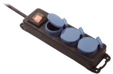 AS-Schwabe Verteilersteckdose 3-fach mit Schalter IP44 H07RN-F 3G1,5 - 1,5 Mtr. Kabellänge