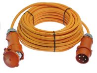 AS-Schwabe Verlängerung CEE 5G1,5 400V 16A H07BQ-F mit Phasenwender - 10 Mtr. Kabellänge - Orange