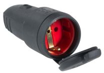 AS-Schwabe Kupplung Gummi VDE Schwarz 10-16A