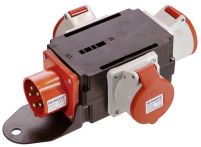 AS-Schwabe Stromverteiler MIXO 400V/16A/5p 1 CEE-Stecker auf 3 CEE-Steckdosen
