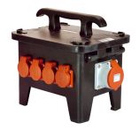 AS-Schwabe Stromverteiler M1 Vollgummi 400V IP54 - Schwarz