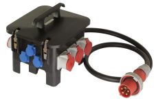 AS-Schwabe Stromverteiler für Baustellen M6 400V 63A Vollgummi CEE-Stecker