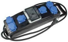 AS-Schwabe Vollgummi-Steckdosenleiste S1+ Eingang: 2 Mtr. Kabellänge H07RN-F 3G2,5 Leitung