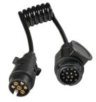AS-Schwabe Adapterkabel Caravan H05VV-F 7x1,0 mit Stecker - Schwarz - 1 Mtr. Kabellänge