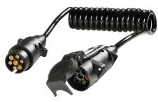 AS-Schwabe Verlängerungskabel Caravan 2 Mtr. Kabellänge Schwarz H05VV-F 7x1,0 Stecker