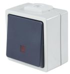 AS-Schwabe Taster beleuchtet - Schließer mit 2 Leitungseinführungen